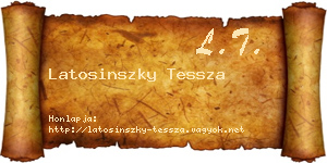 Latosinszky Tessza névjegykártya